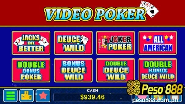Peso888 online casino video poker